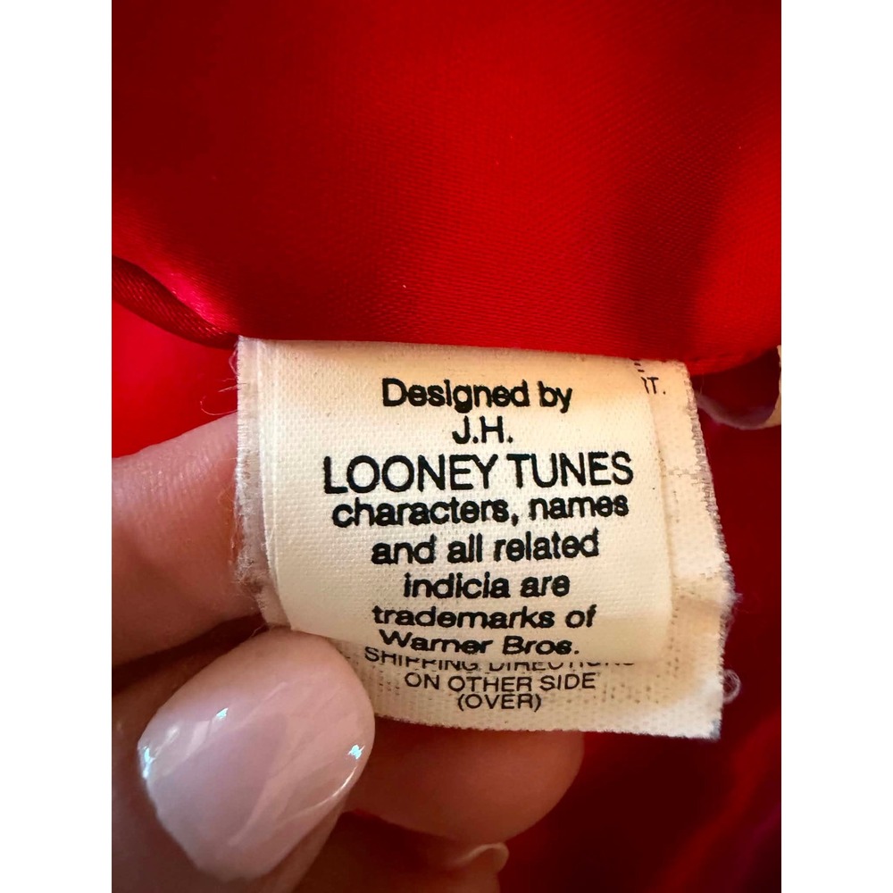 Vintage Looney Tunes Jeff Hamilton Varsity Jacket 90s Mens Large (Made in USA) - Picture 11 of 14